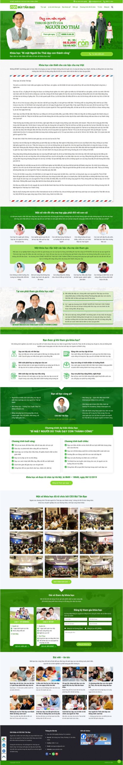 Website Khóa Học Đào Tạo