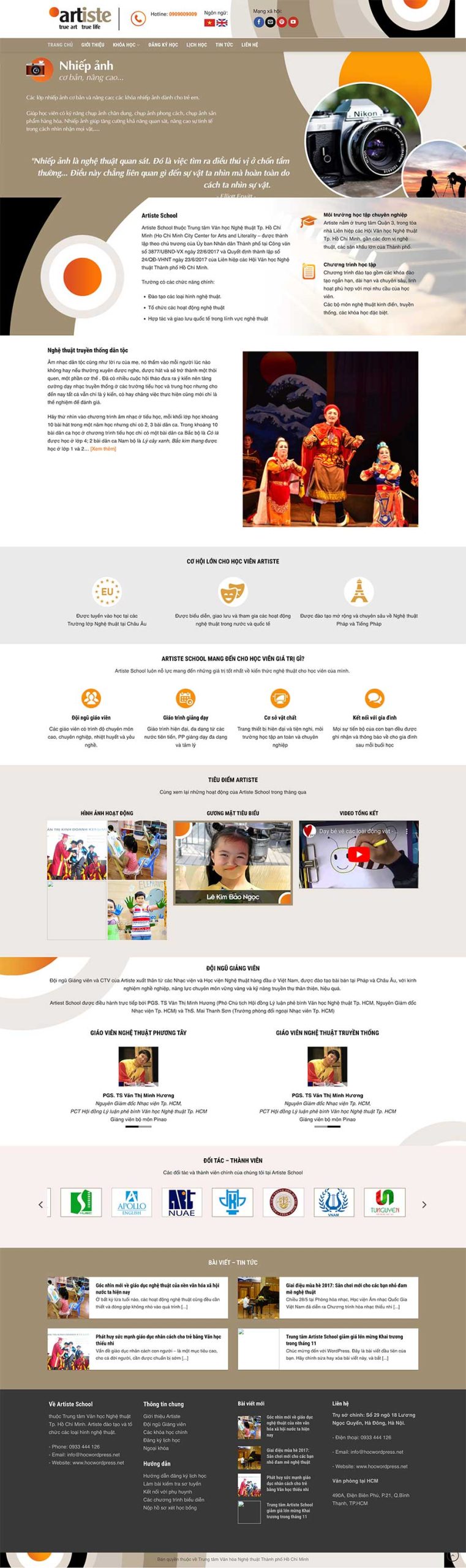 Website Khóa Học Nhạc Đàn Hội Họa