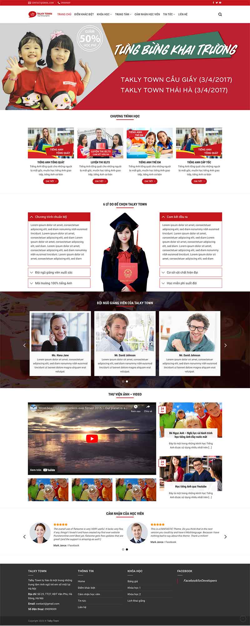 Website Khóa Học Tiếng Anh 1