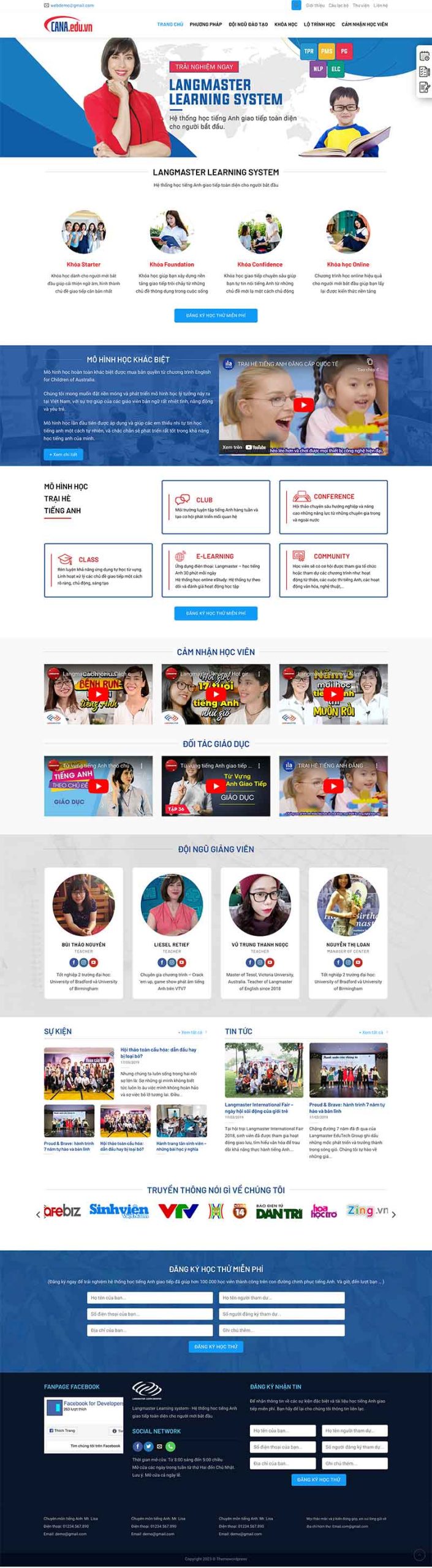 Website Khóa Học Tiếng Anh