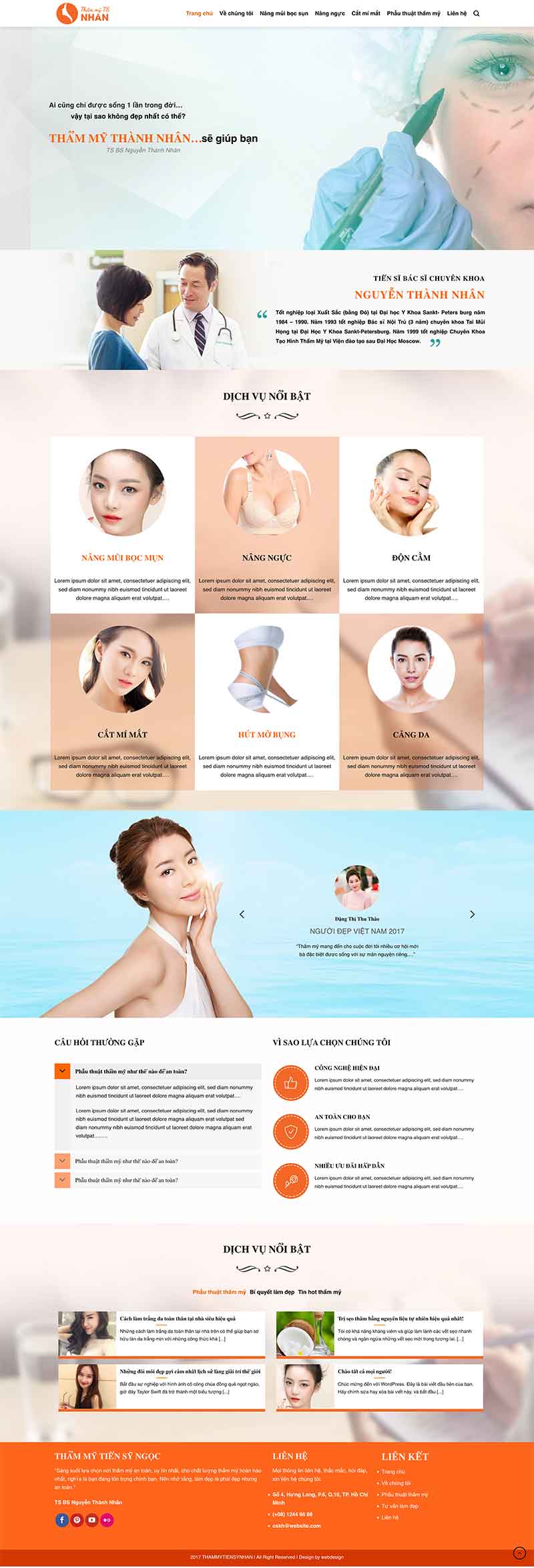 Website Làm Đẹp Thẩm Mỹ