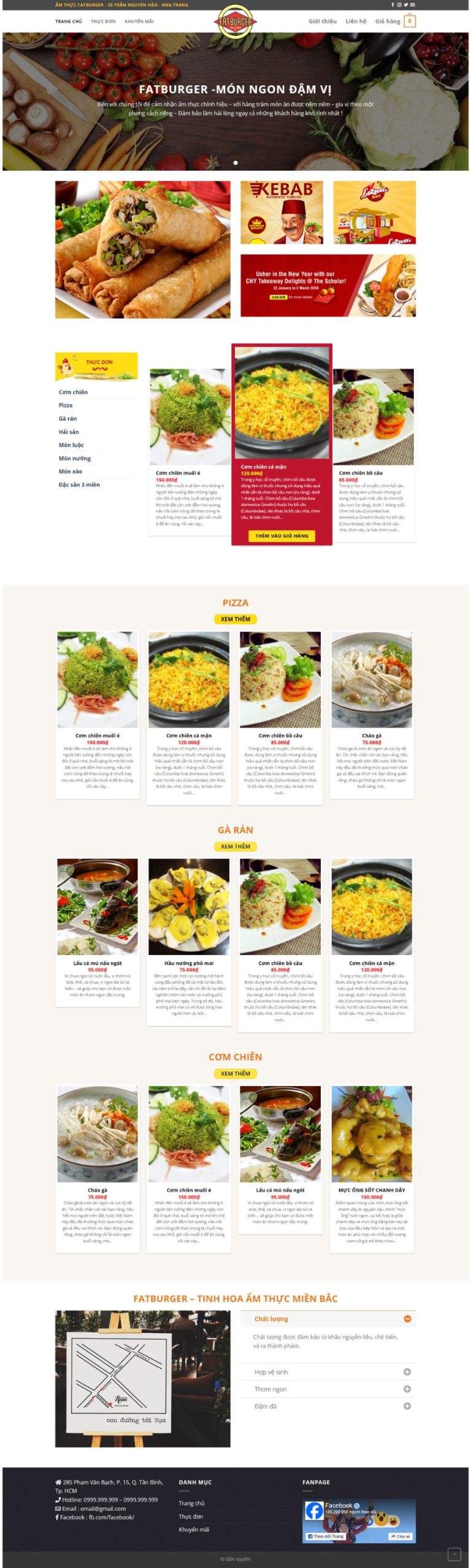 Website Nhà Hàng Ẩm Thực