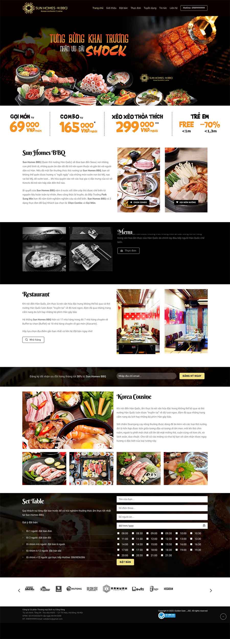 Website Nhà Hàng Thịt Nướng Bbq