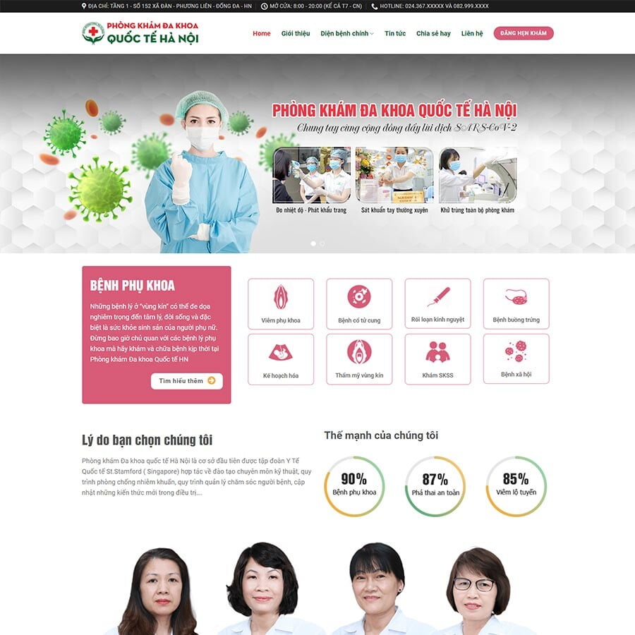 Website Phòng Khám Đa Khoa 02