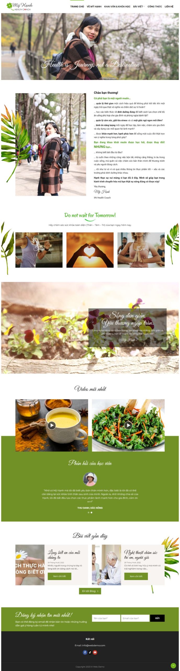 Website Profile Khóa Học Sức Khỏe