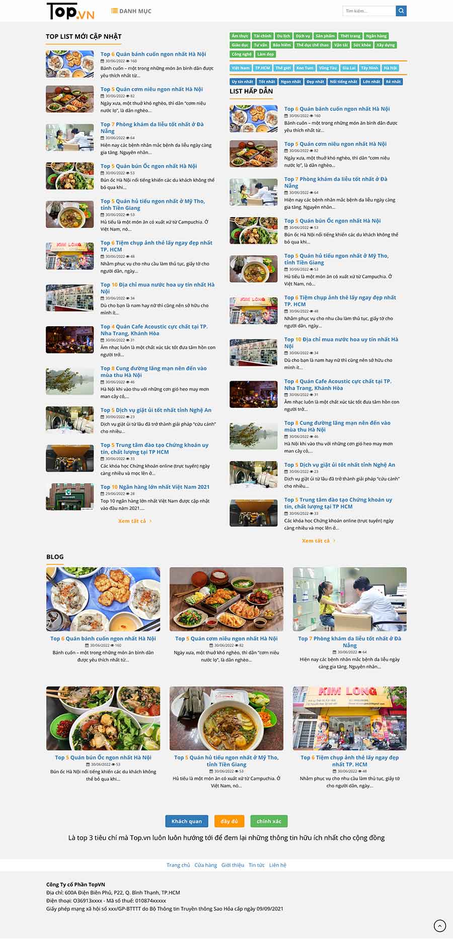 Website Review Giống Toplist