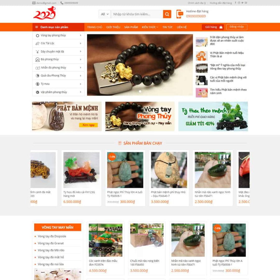 Website Shop Bán Vật Phẩm Phong Thủy