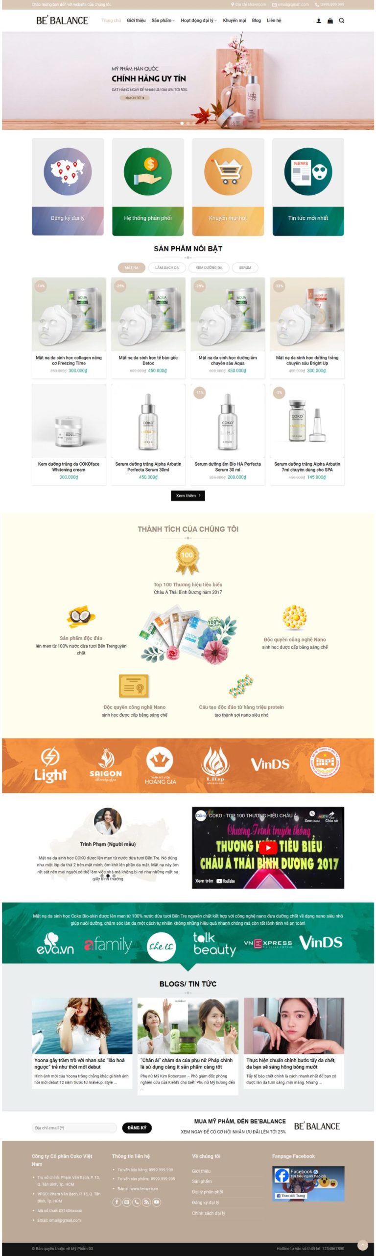 Website Shop Mỹ Phẩm