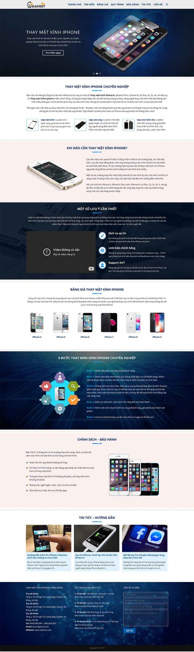 Website Sửa Thay Màn Hình Điện Thoại