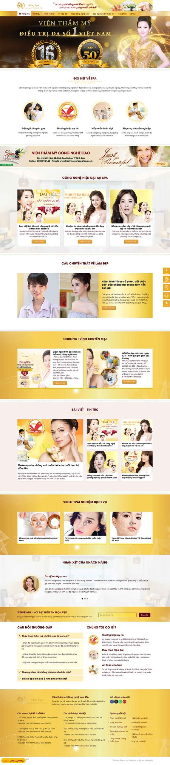 Website Thẩm Mỹ Spa