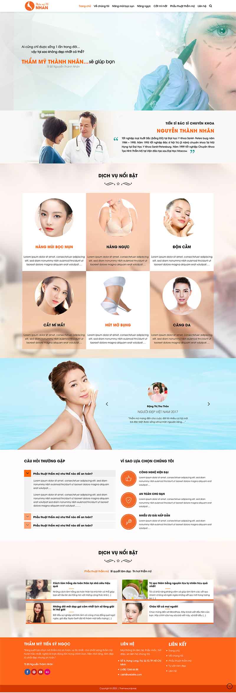 Website Thẩm Mỹ Viện Bs Nhân