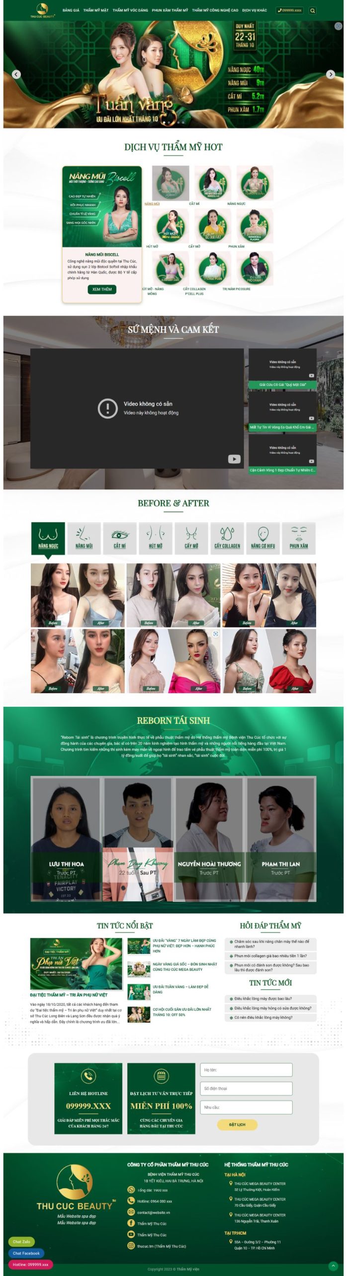 Website Thẩm Mỹ Viện Làm Đẹp 2