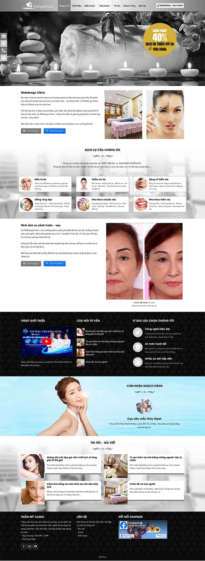 Website Thẩm Mỹ Viện Làm Đẹp