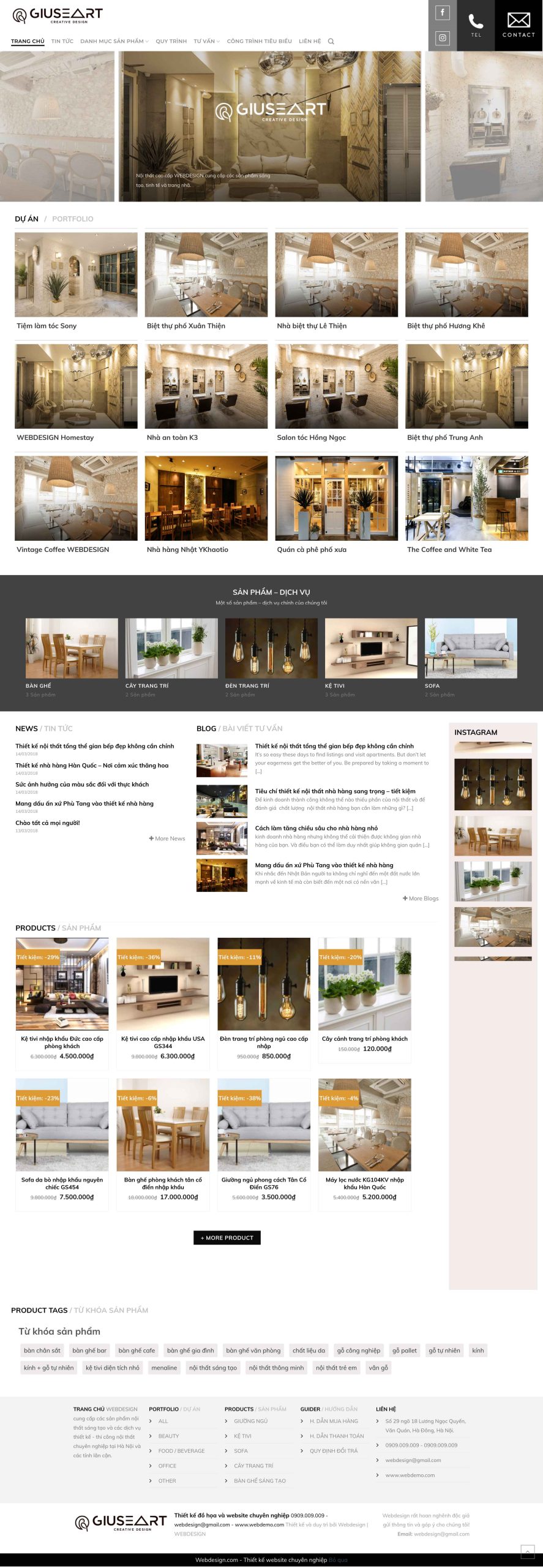 Website Thiết Kế Nội Thất