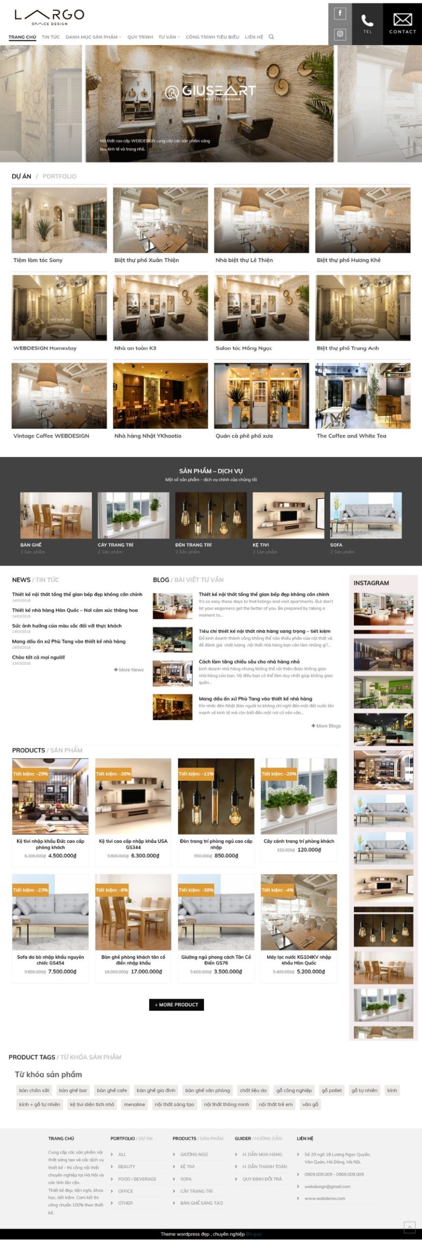 Website Thiết Kế Sản Phẩm Nội Thất