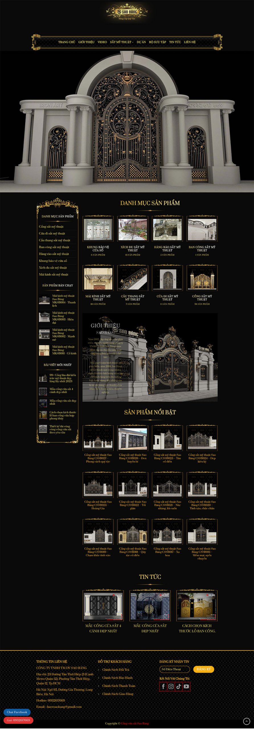 Website Thiết Kế Thi Công Cổng Sắt Mỹ Thuật