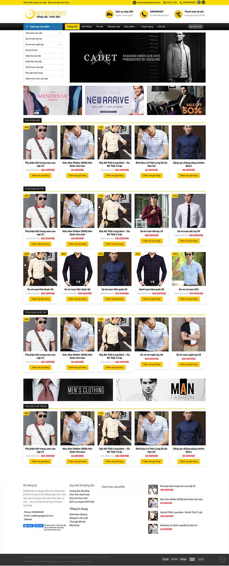 Website Thời Trang Nam