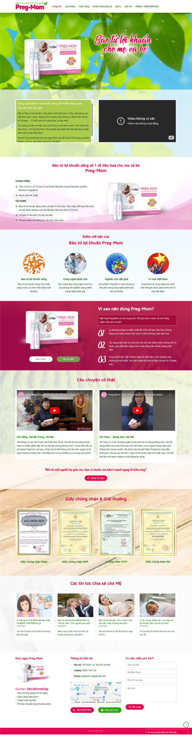 Website Thực Phẩm Chức Năng