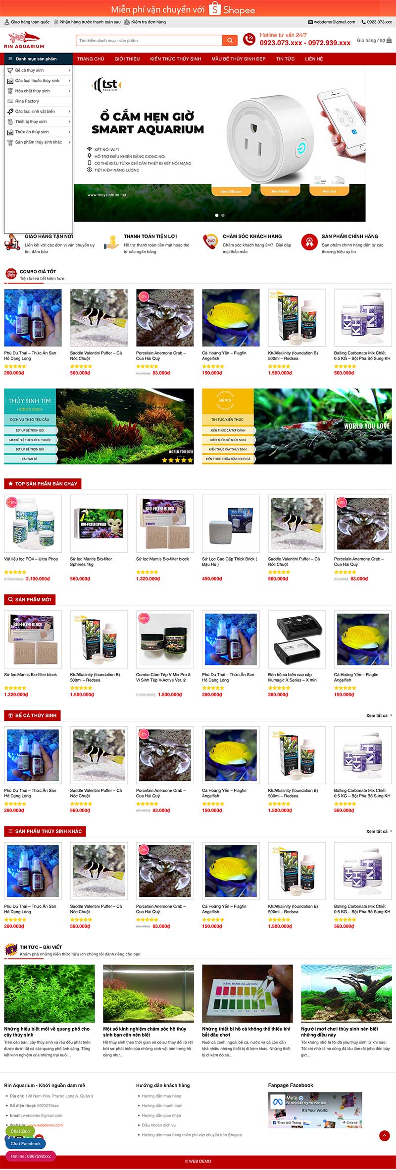 Website Thủy Sinh Cá Cảnh