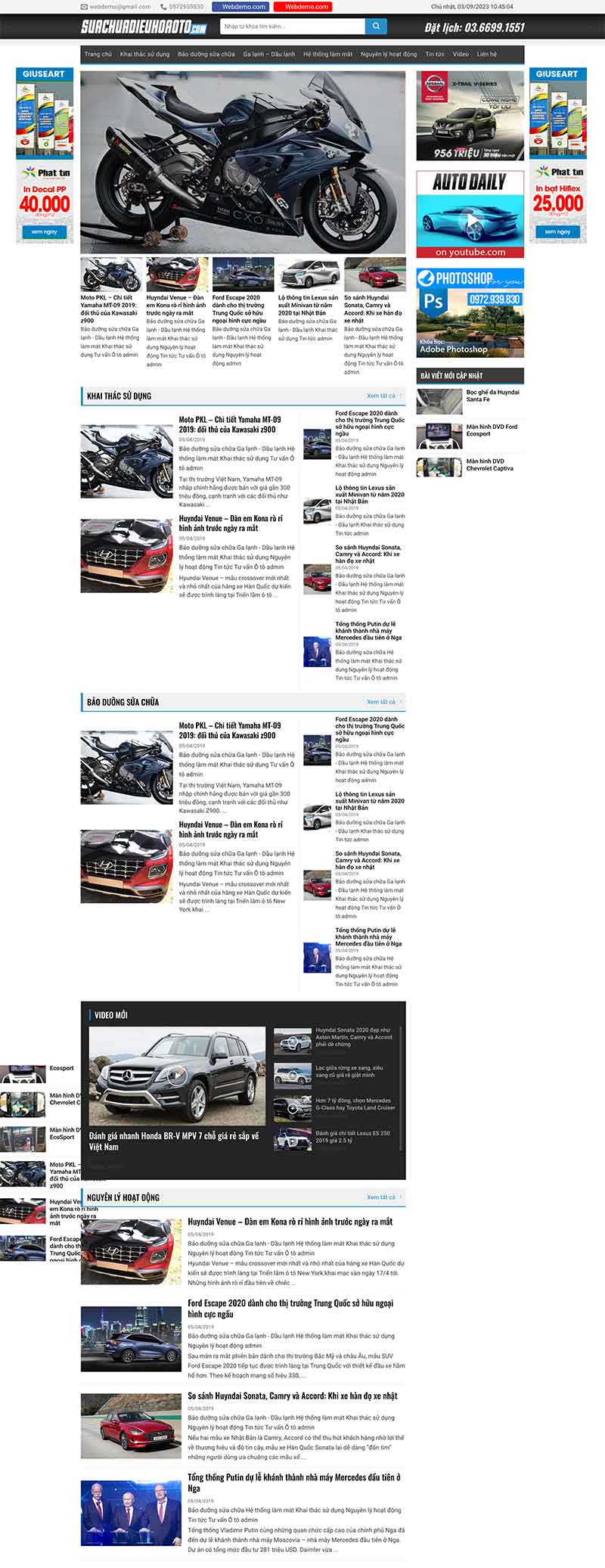 Website Tin Tức Ô Tô Xe Máy