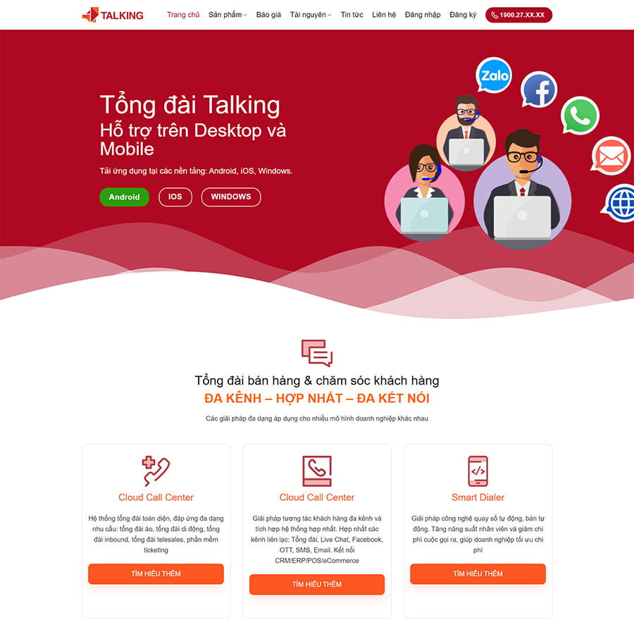 Website Tổng Đài Call Center