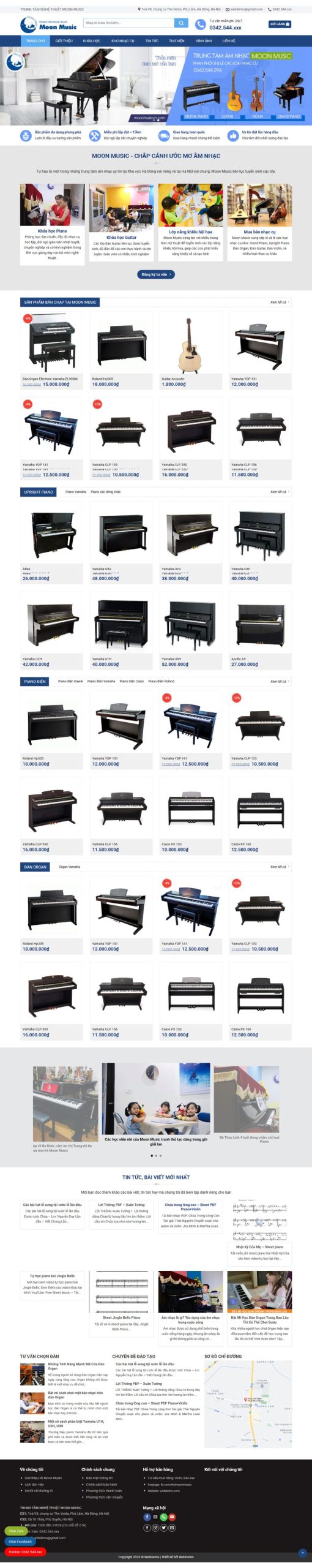 Website Trung Tâm Dạy Nhạc