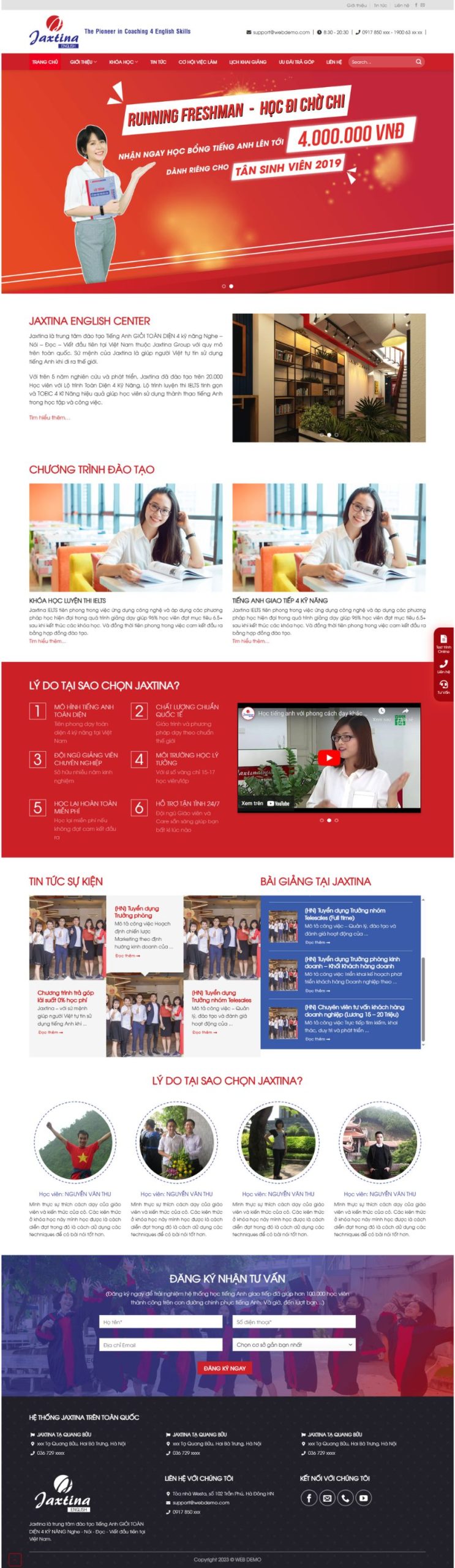 Website Trung Tâm Học Tiếng Anh