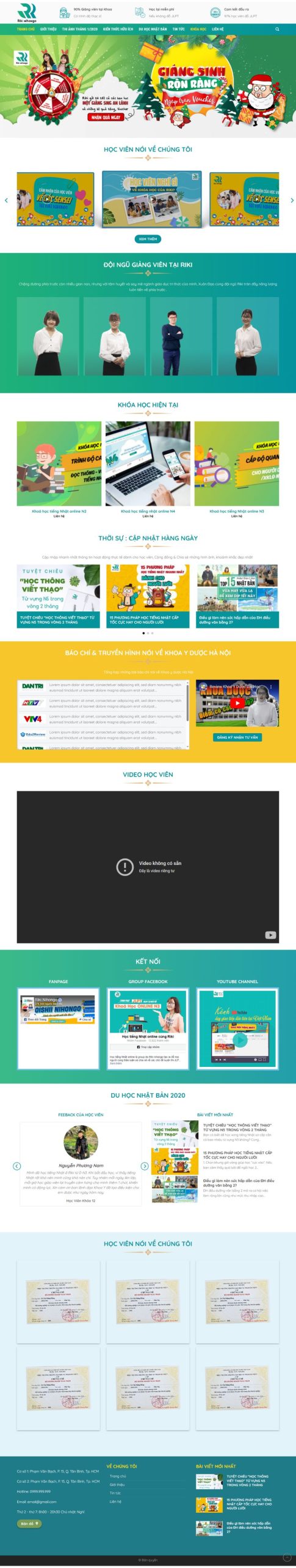 Website Trung Tâm Học Tiếng Nhật