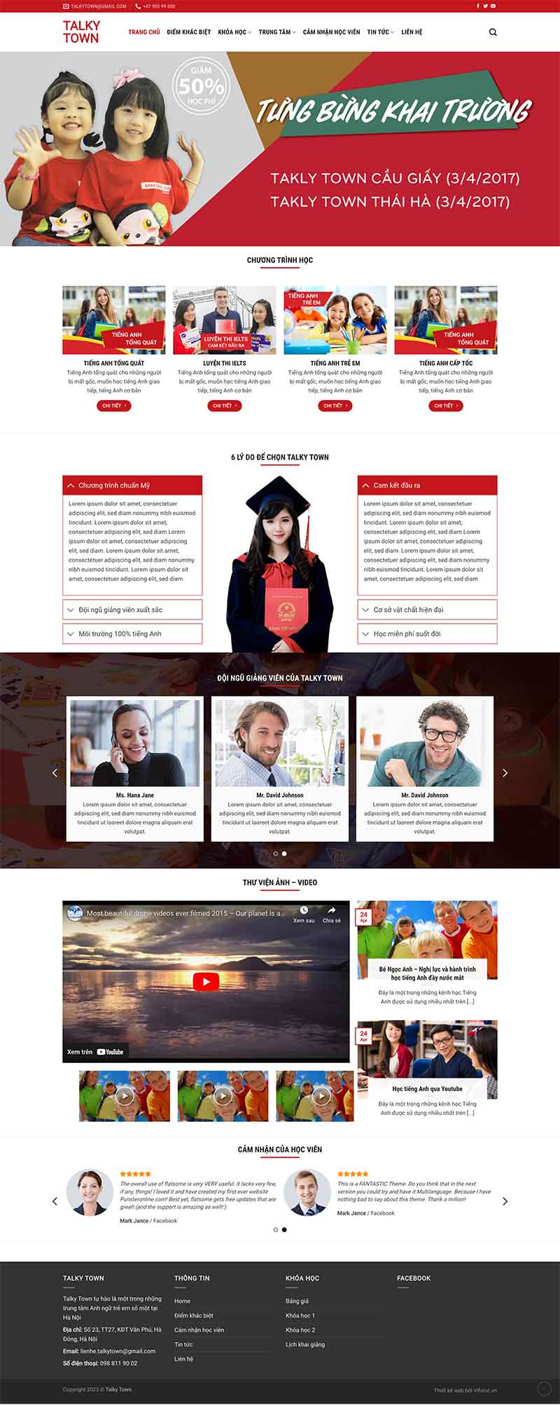 Website Trung Tâm Tiếng Anh