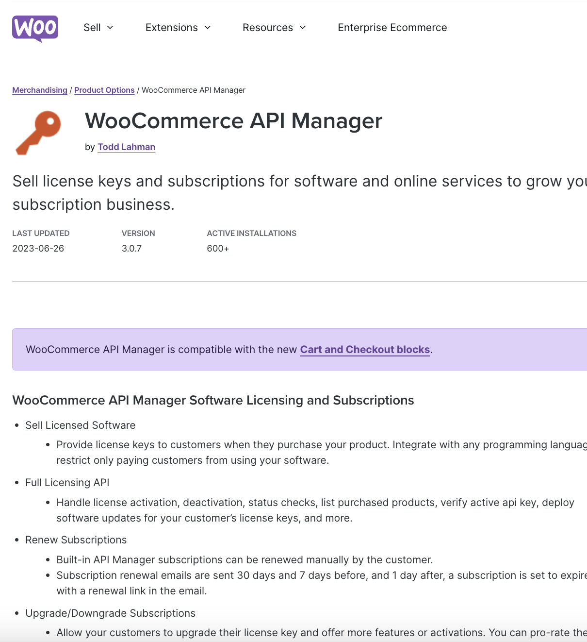 Woocommerce Api Manager