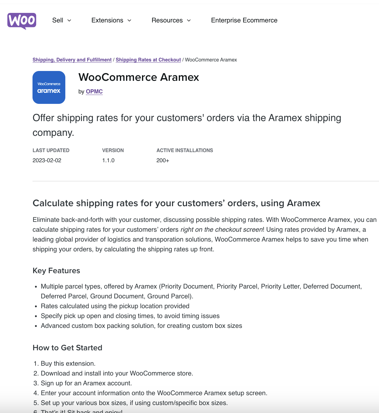 Woocommerce Aramex