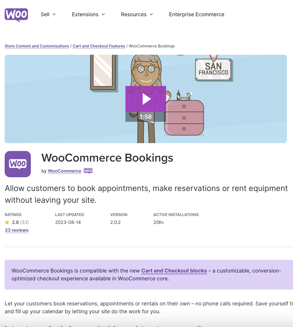 Woocommerce Bookings