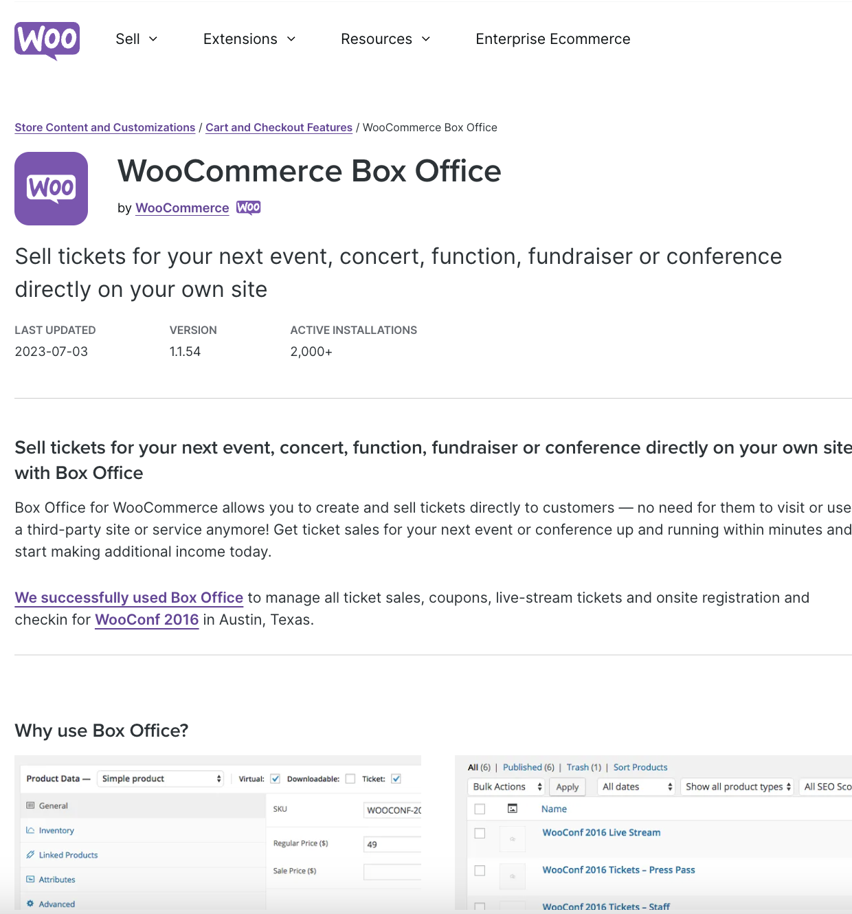 Woocommerce Box Office
