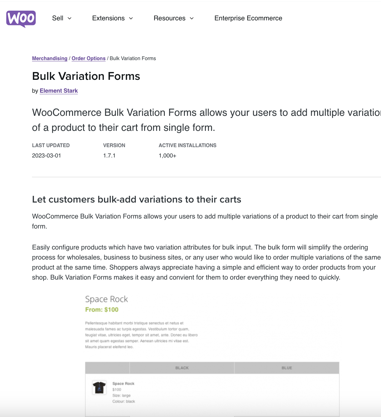 Woocommerce Bulk Variation Forms