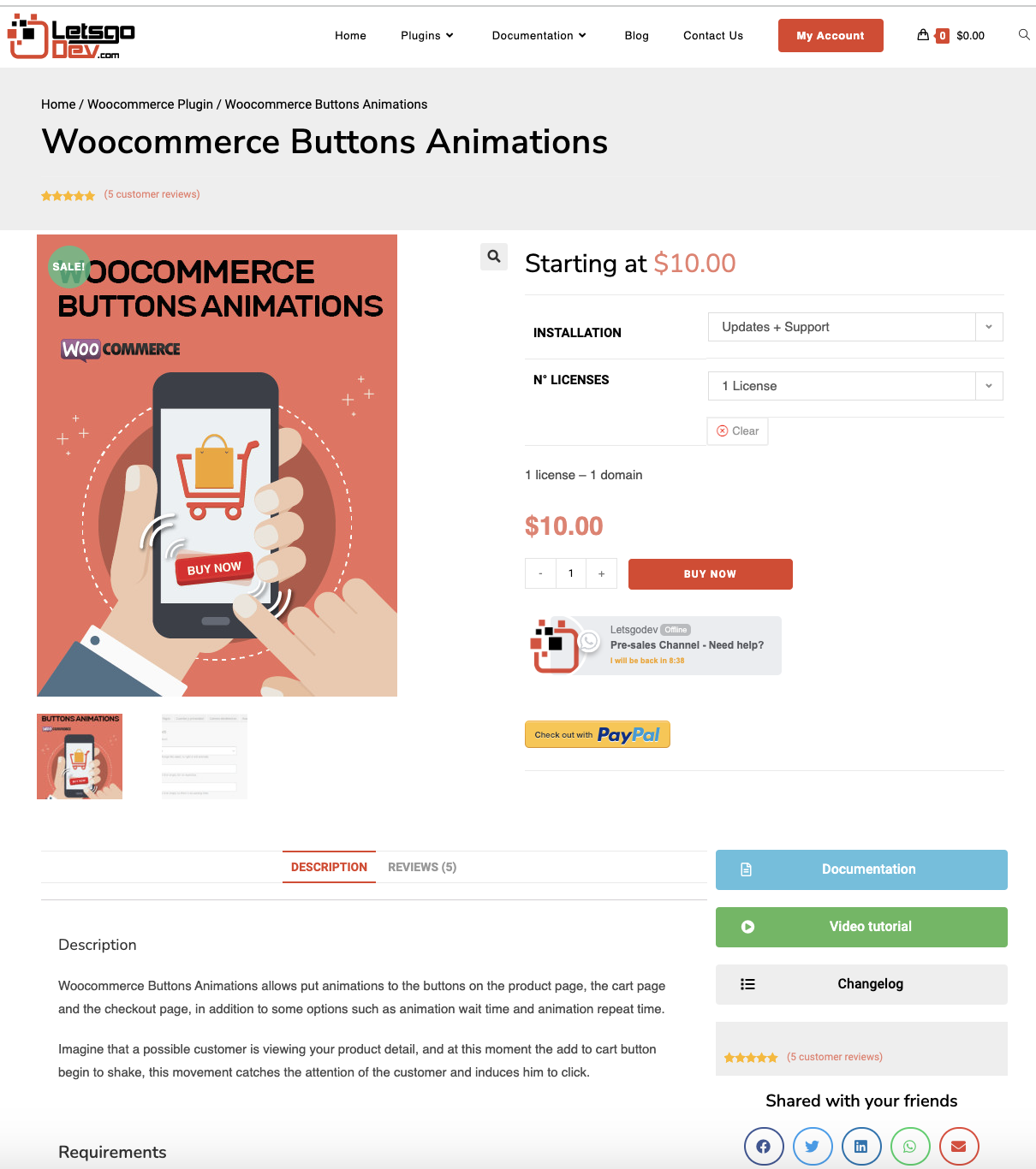 Woocommerce Buttons Animations