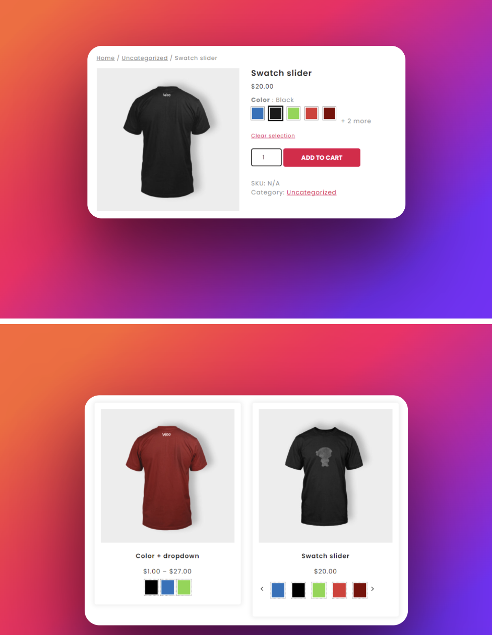 Woocommerce Color Or Image Variation Swatches