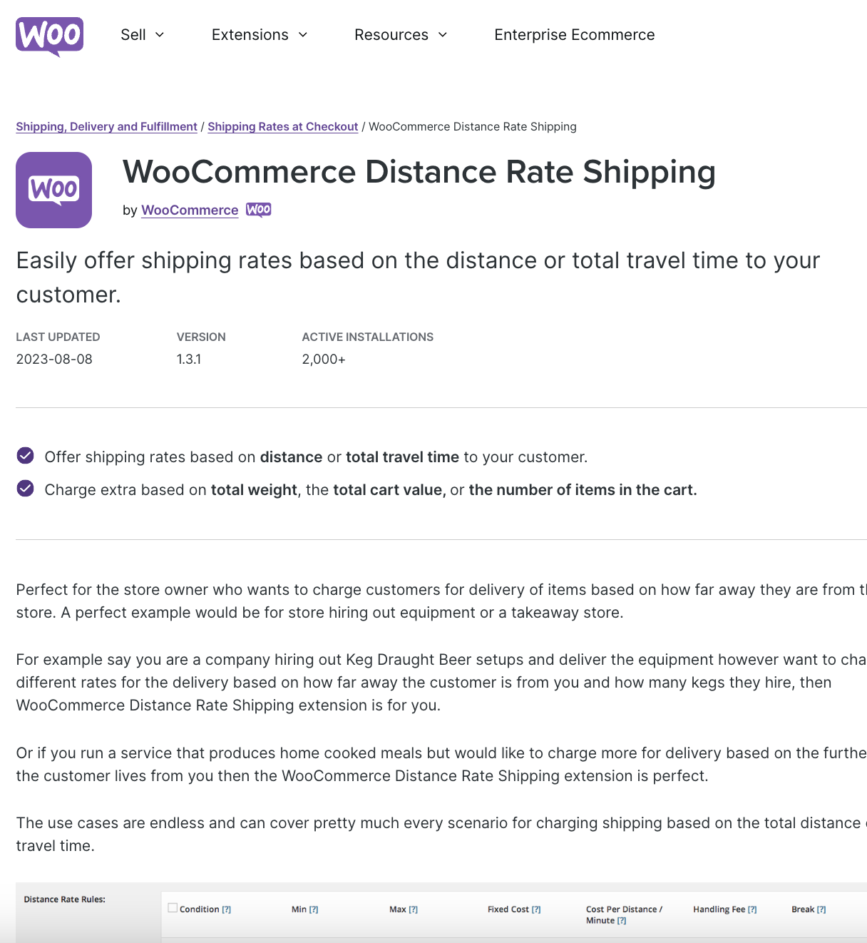 Woocommerce Distance Rate Shipping