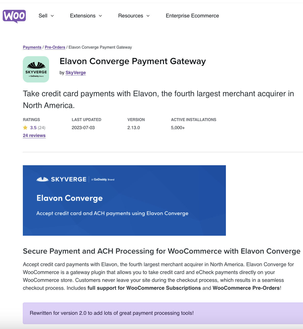 Woocommerce Elavon Converge Payment Gateway