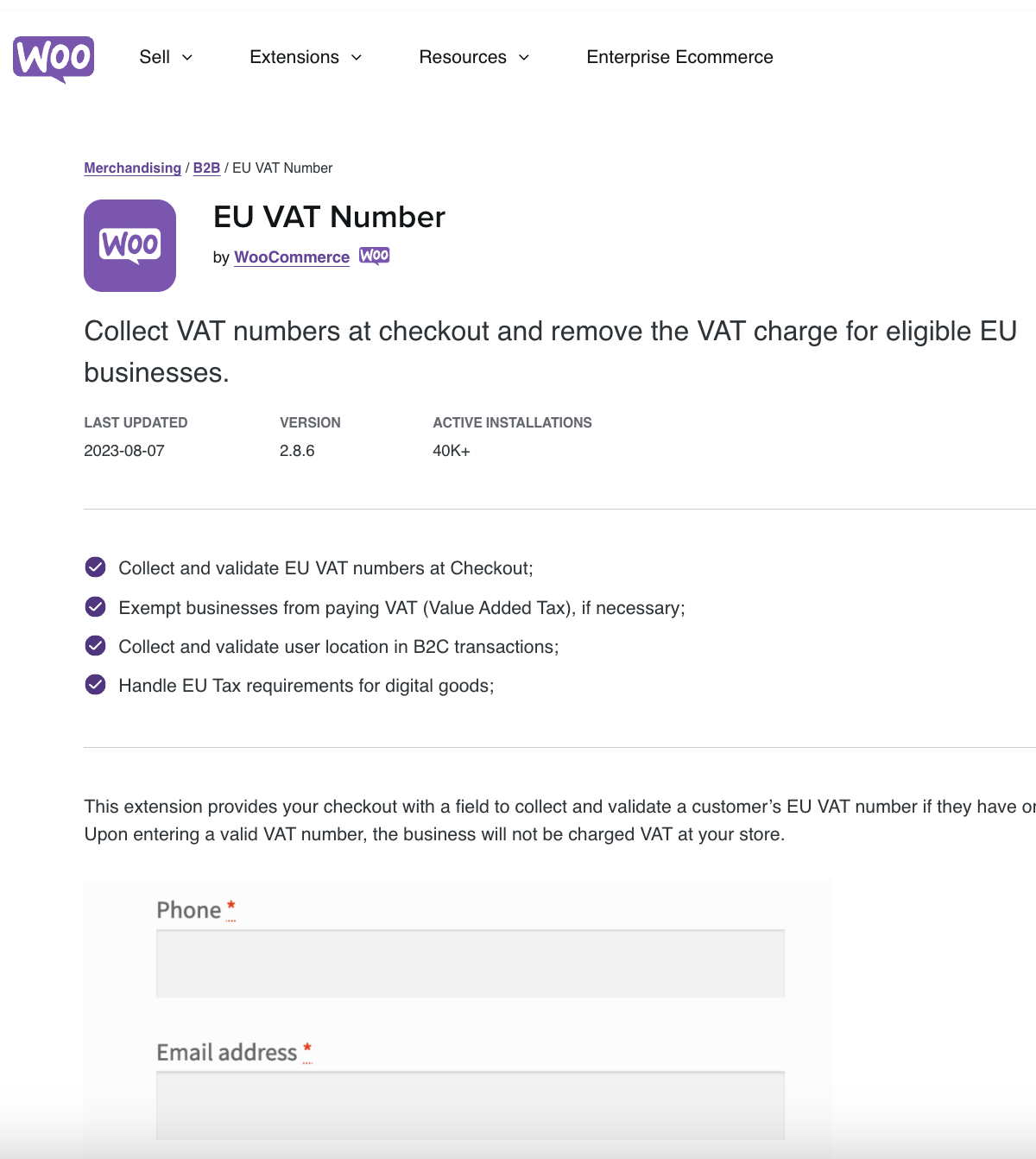 Woocommerce Eu Vat Number