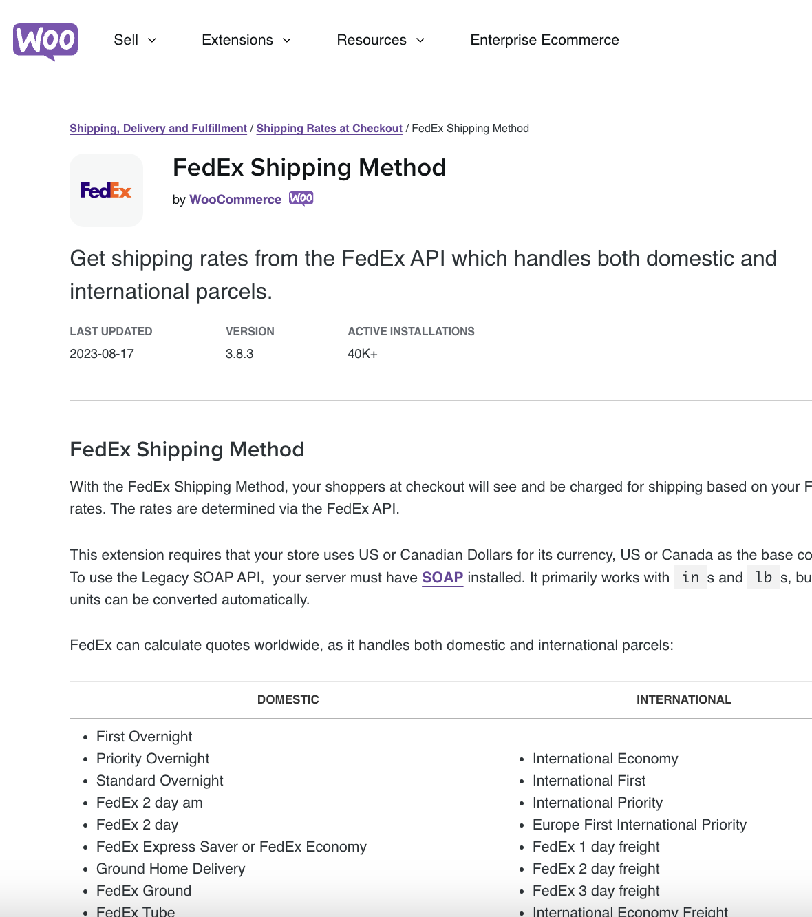 Woocommerce Fedex Shipping Method