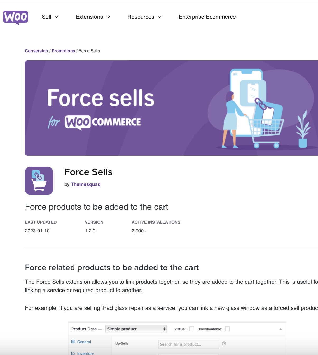 Woocommerce Force Sells