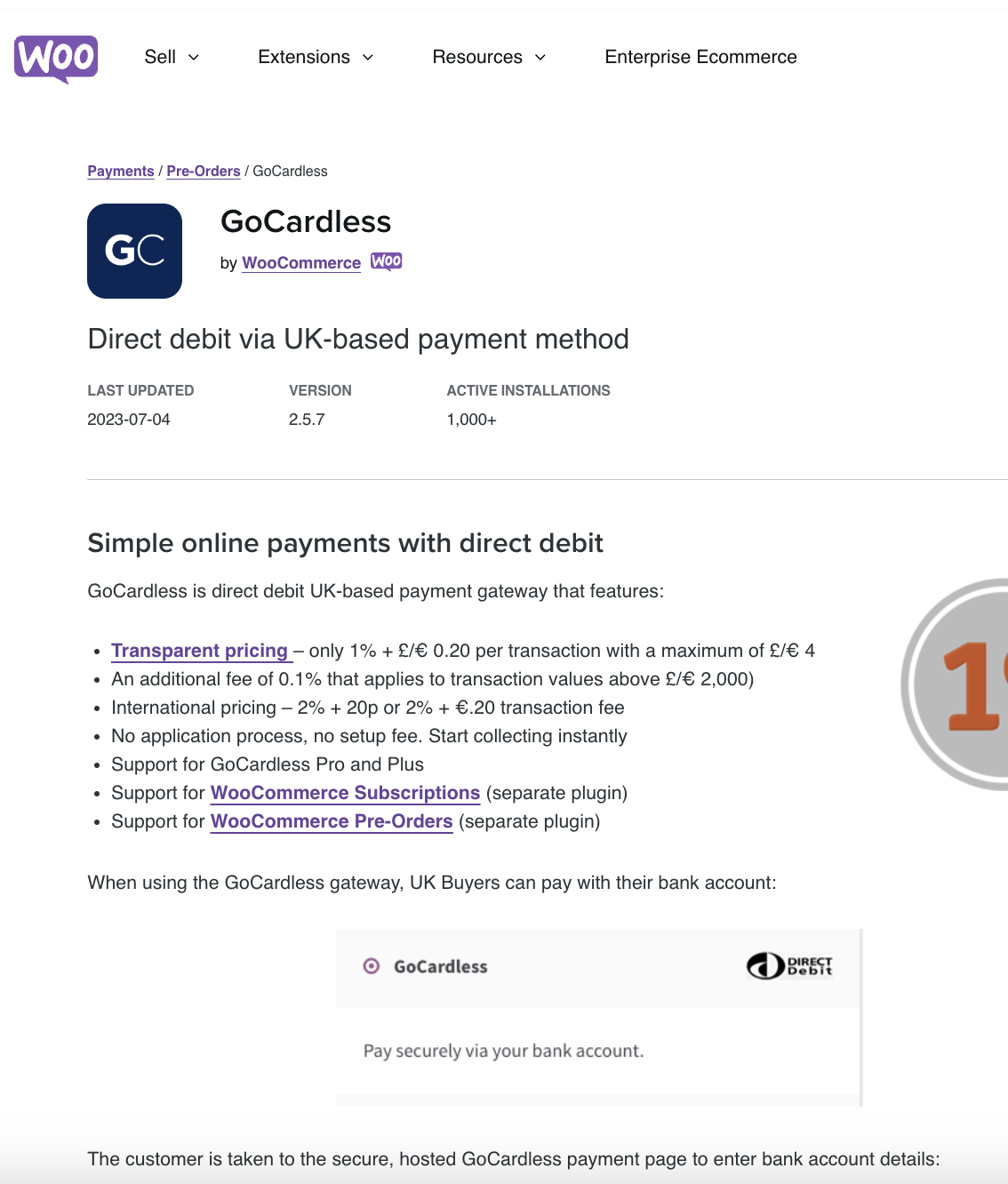 Woocommerce Gocardless Payment Gateway