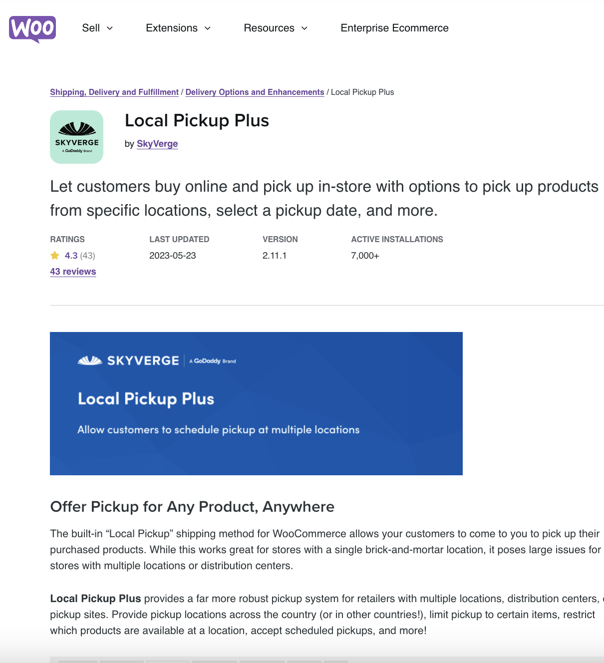 Woocommerce Local Pickup Plus
