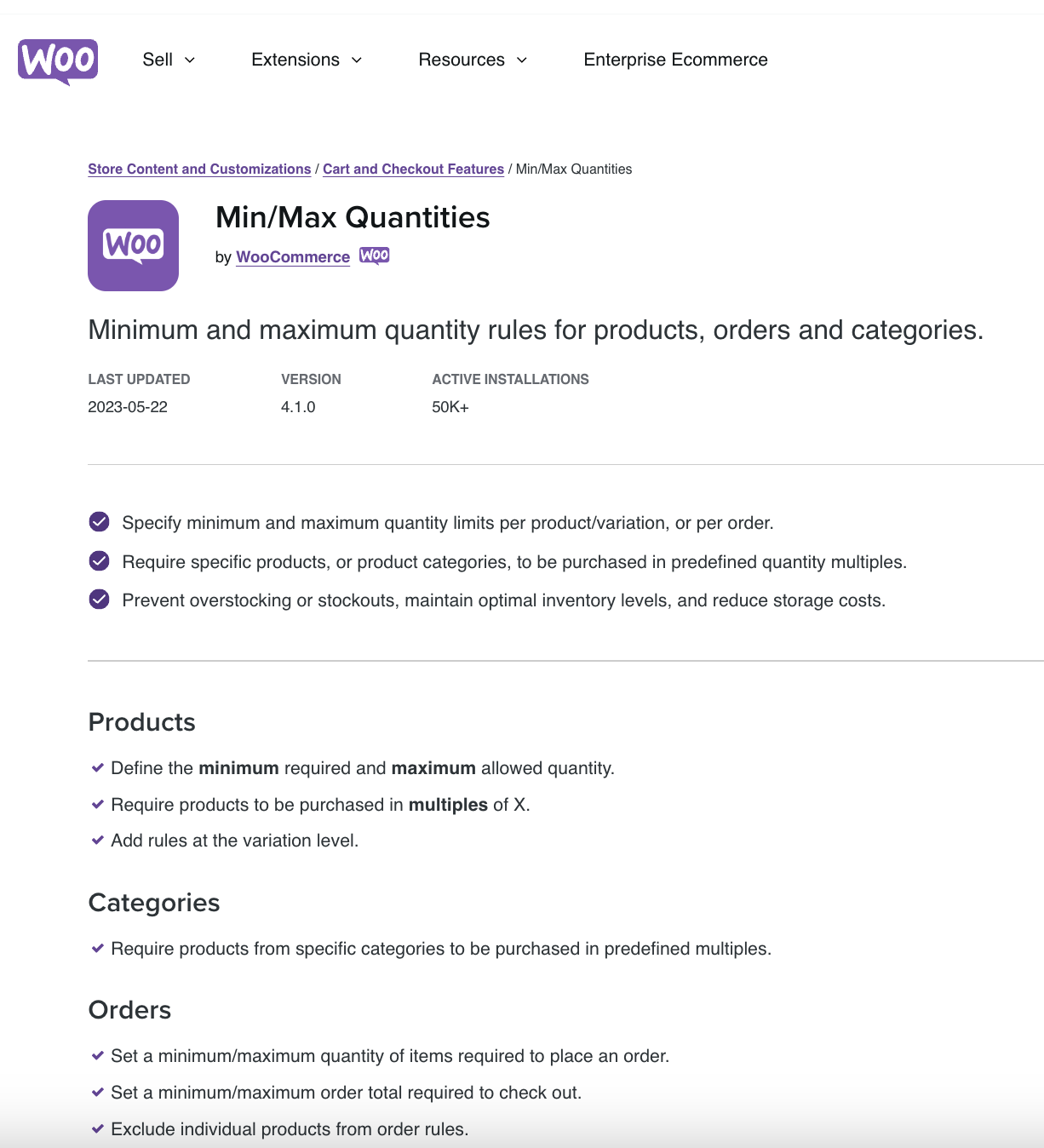 Woocommerce Min Max Quantities