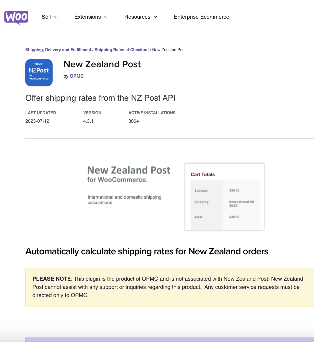 Woocommerce New Zealand Post