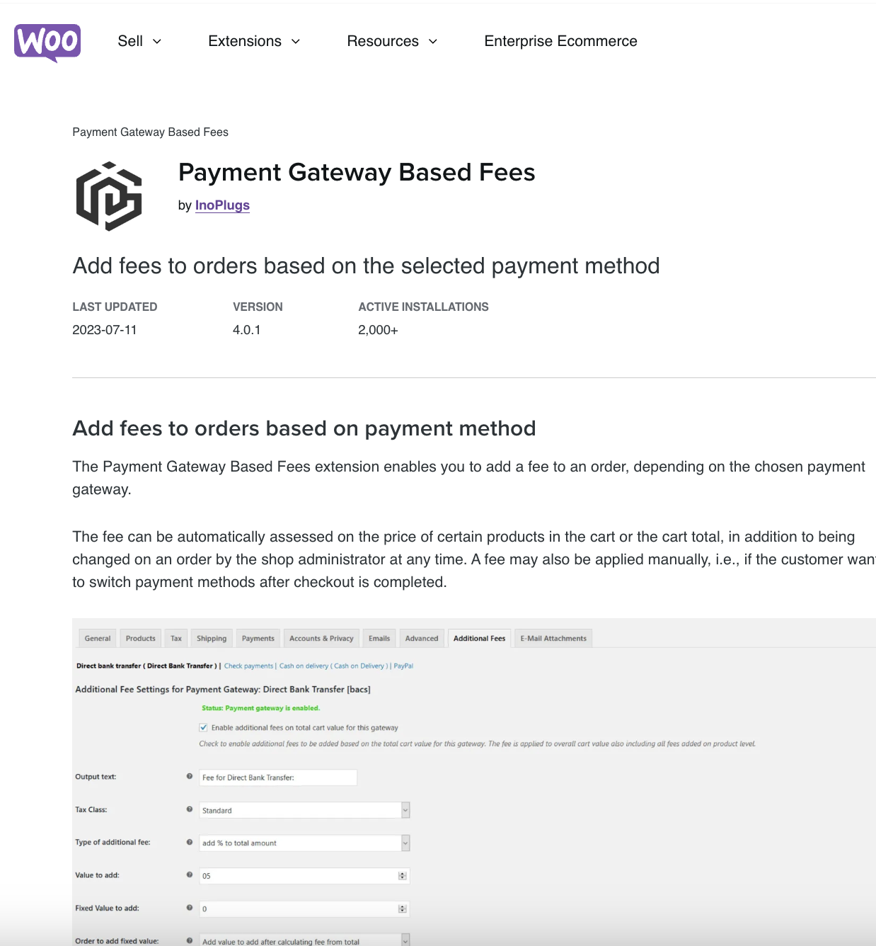 Woocommerce Payment Gateway Based Fees