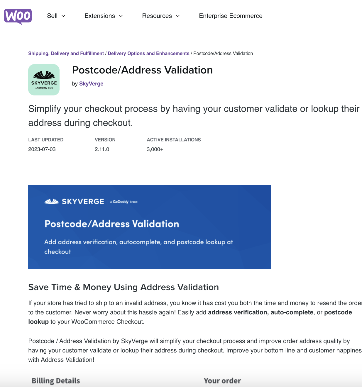 Woocommerce Postcode Address Validation