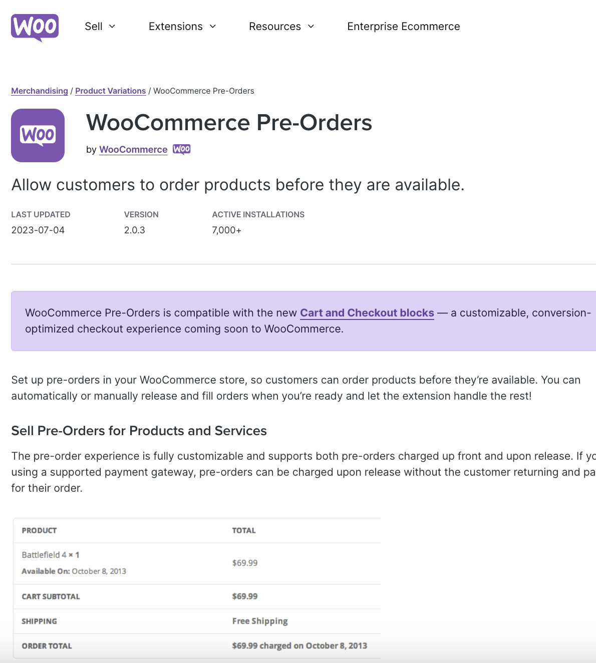 Woocommerce Pre Orders