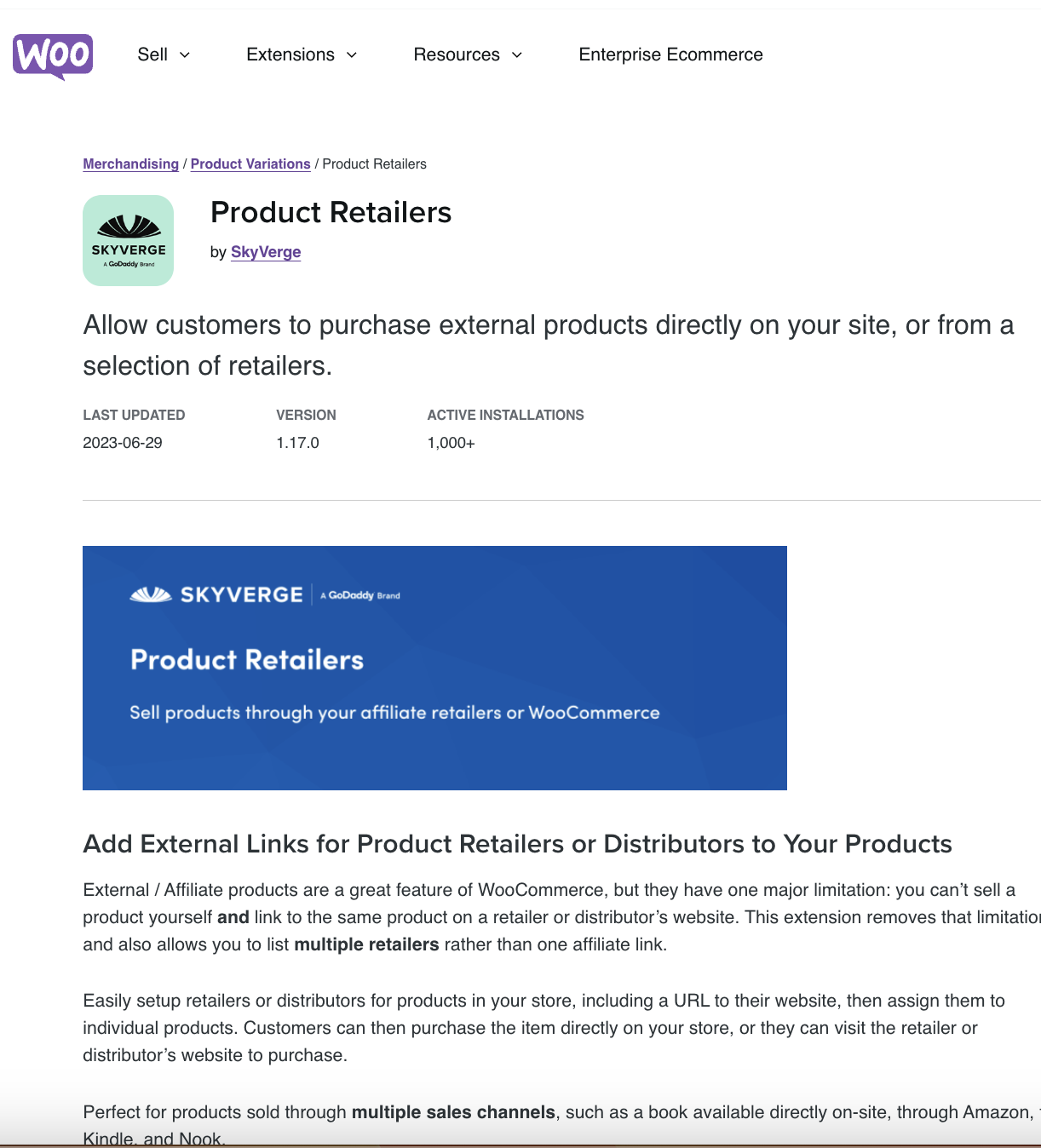 Woocommerce Product Retailers