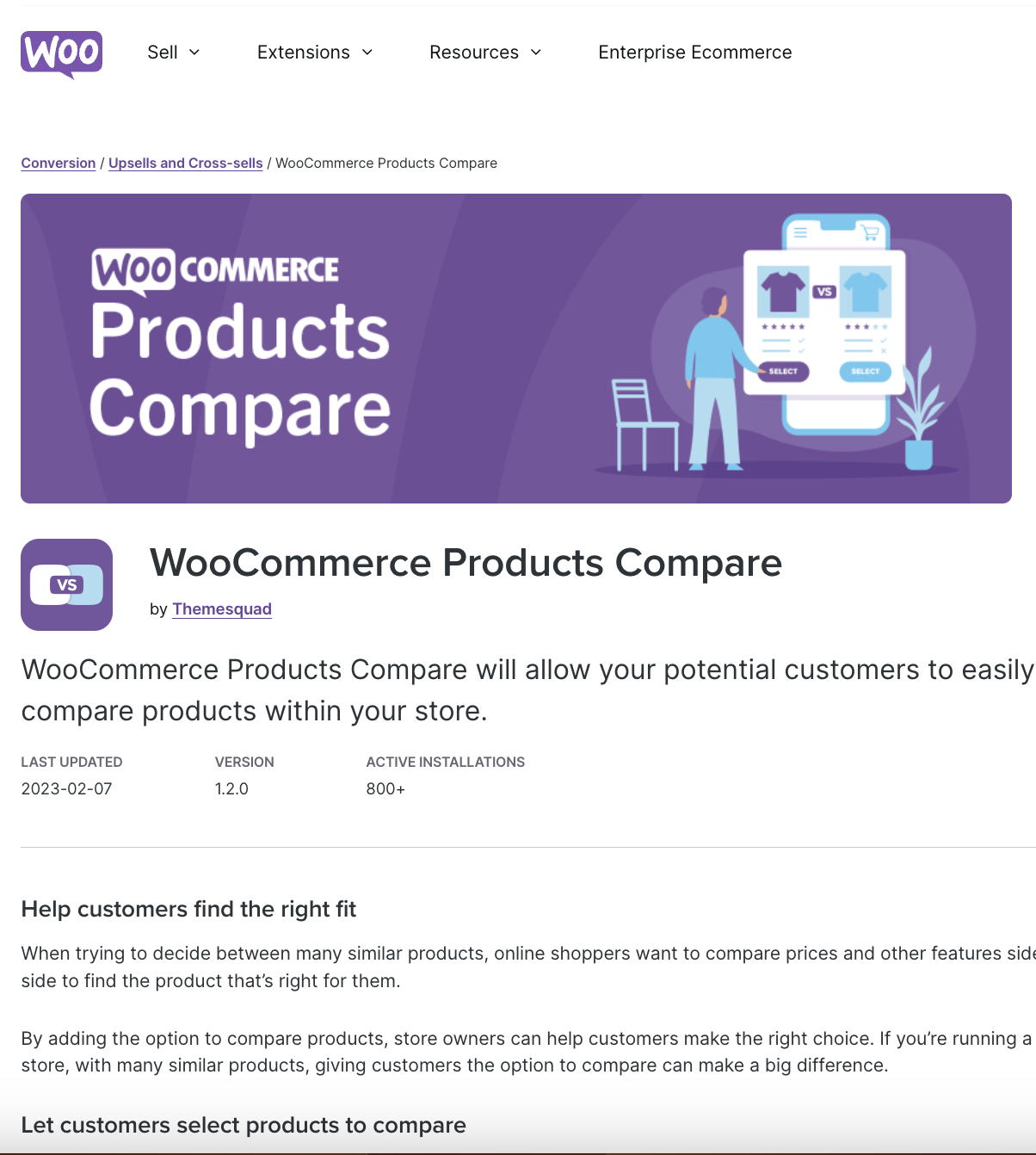 Woocommerce Products Compare